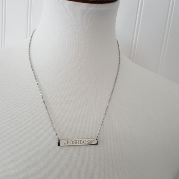 #POSHBOSS Silver Stainless Steel Pendant Necklace - Picture 2 of 3